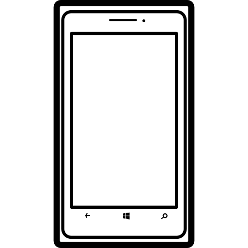 esquema de teléfono móvil del modelo popular nokia lumia icono gratis