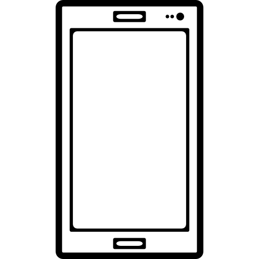 smart phone clip art black and white