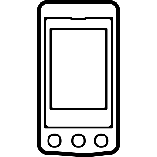 variante de teléfono móvil con tres botones en la parte delantera icono gratis