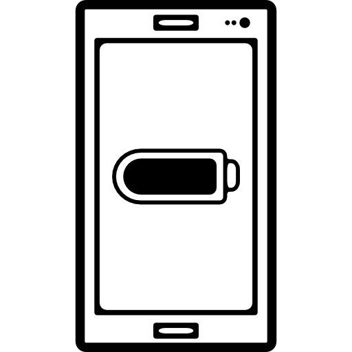teléfono móvil con señal de estado de batería completa en pantalla icono gratis