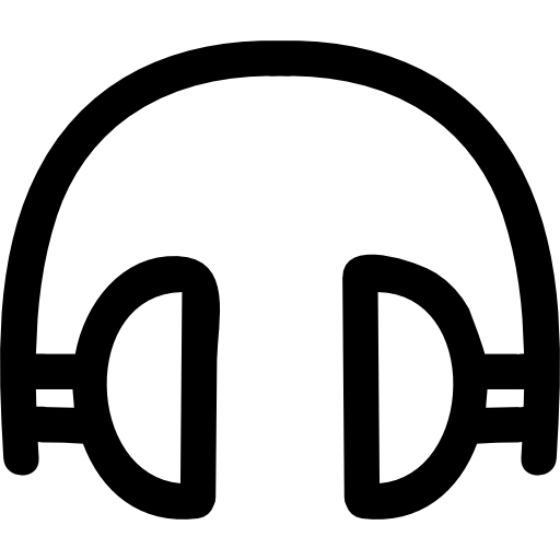 herramienta dibujada a mano auriculares icono gratis