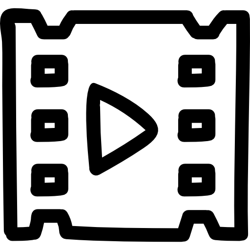 símbolo de video dibujado a mano icono gratis
