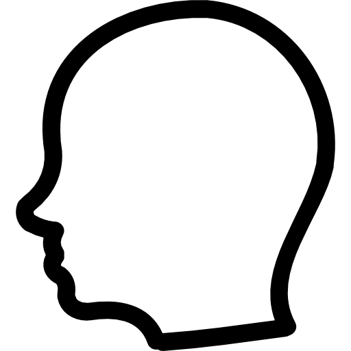 Free Icon | User head side hand drawn outline