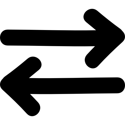 Drehen Sie das Pfeil-Symbol nach rechts. Handgezeichnetes