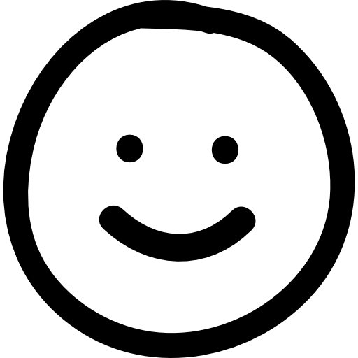 Smile hand drawn emoticon free icon