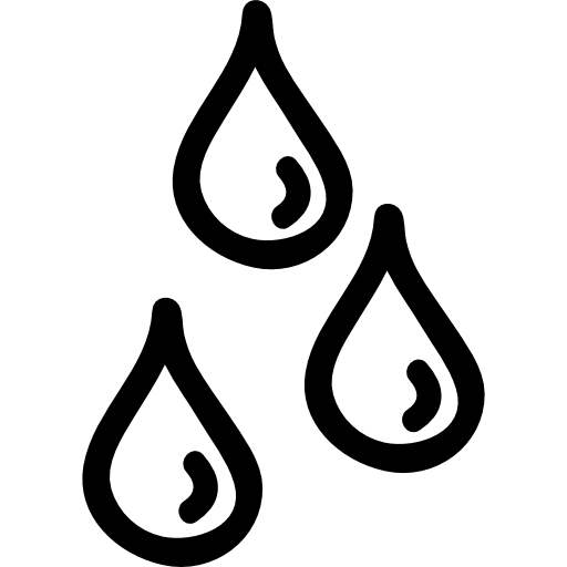 Water drops hand drawn outlines free icon