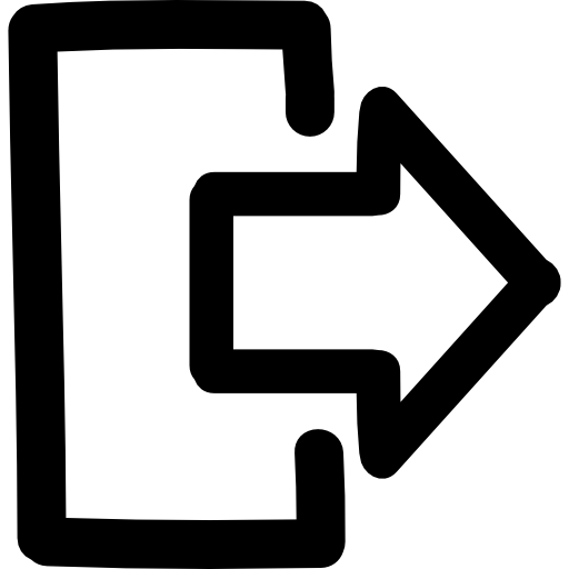 Free Icon | Exit hand drawn interface symbol