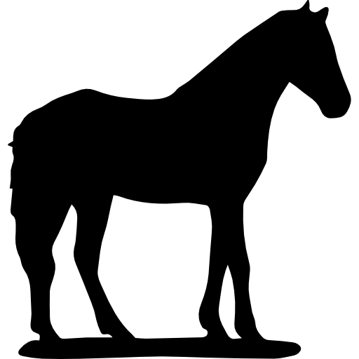 Horse black side silhouette - Free animals icons