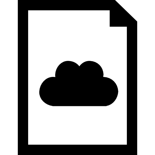 símbolo de interfaz de documento en la nube icono gratis