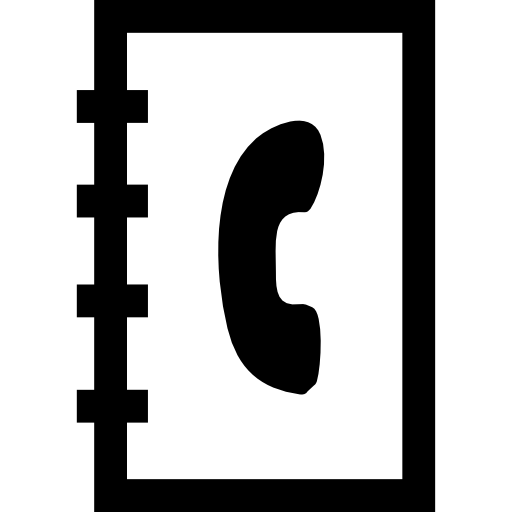 Telephone directory interface symbol  free icon
