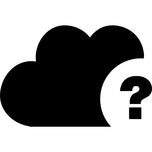 nube con signo de interrogación icono gratis