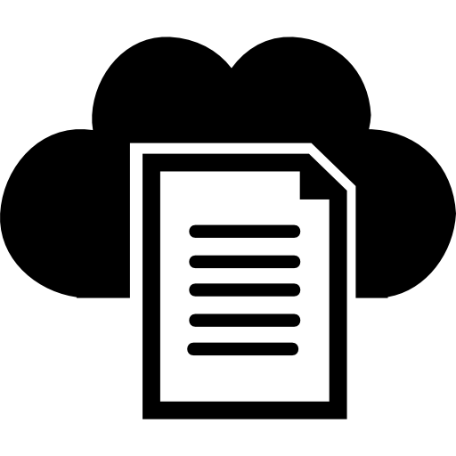 símbolo de interfaz de documento en la nube icono gratis