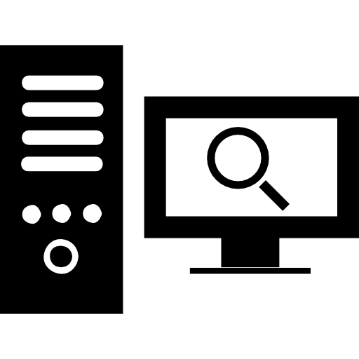 símbolo de interfaz de búsqueda de computadora icono gratis