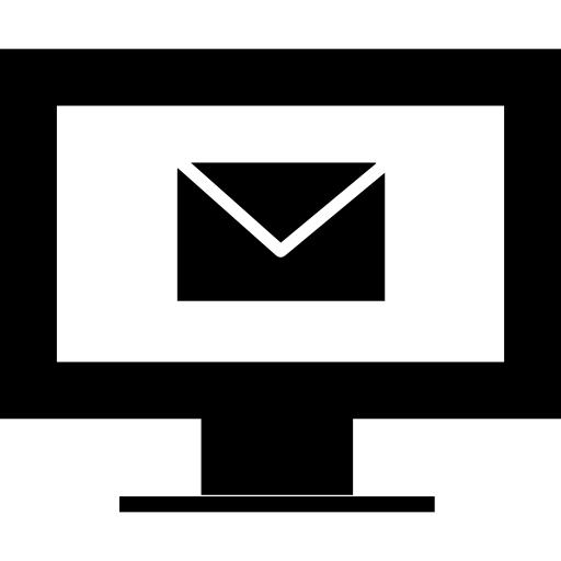 correo electrónico de la computadora en el símbolo de la interfaz de pantalla del monitor icono gratis