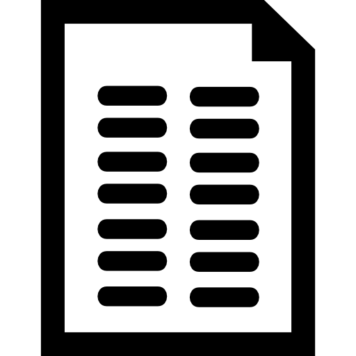 documento con dos columnas de líneas de texto icono gratis