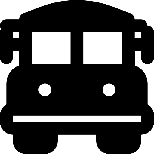 School bus Basic Black Solid icon