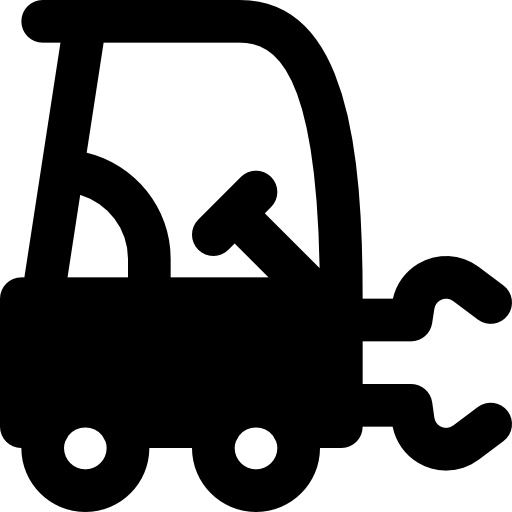 Forklift Basic Black Solid icon