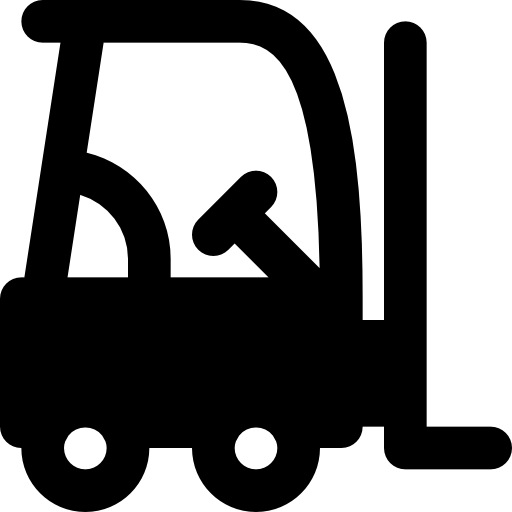 Forklift Basic Black Solid icon