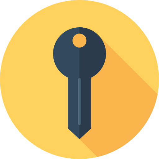 Key Flat Circular Flat icon