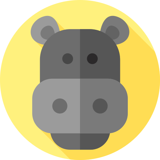 Hippo Flat Circular Flat icon