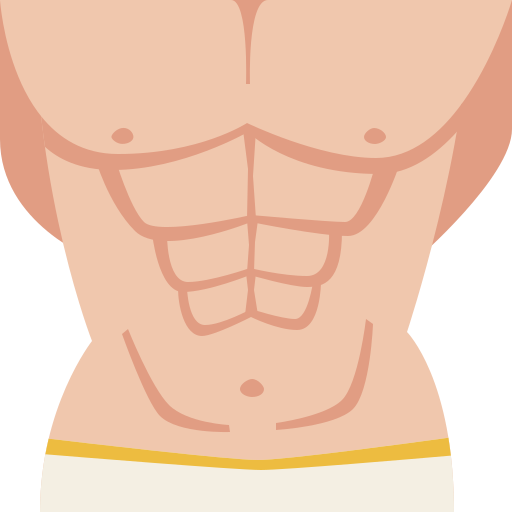 Sixpack abs Icon - Download in Colored Outline Style