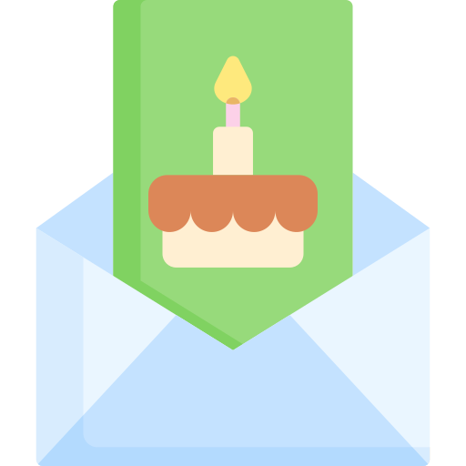 tarjeta de cumpleaños icono gratis