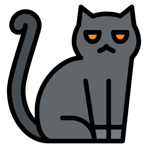 Black cat icon - Free black animal icons