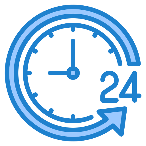 24 hours srip Blue icon