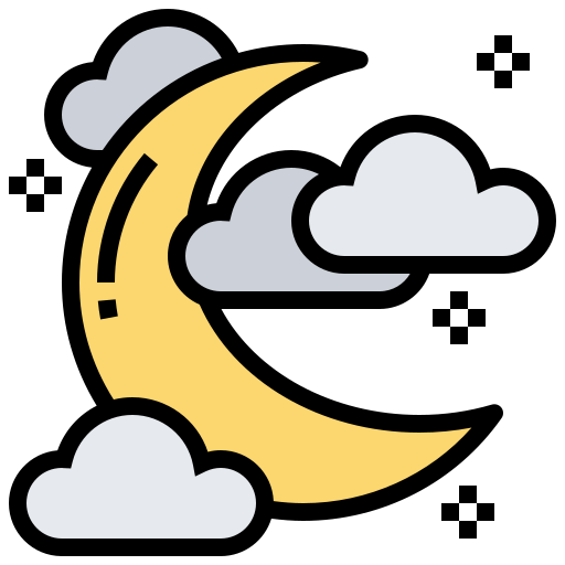 luna creciente icono gratis