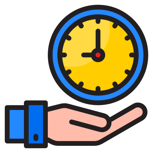 Clock srip Lineal Color icon