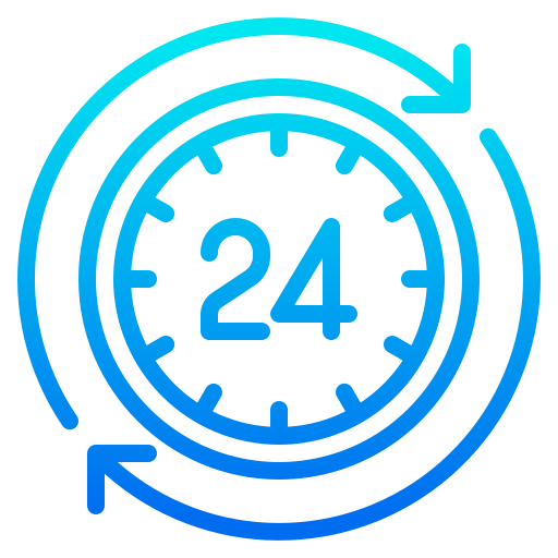 24hr services with clock scale on transparent background PNG - Similar PNG