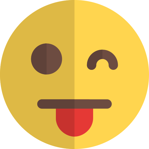 Winking Pixel Perfect Flat icon