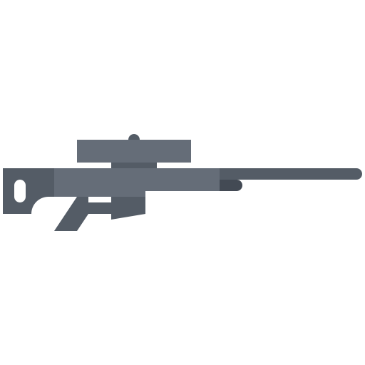 Sniper rifle Coloring Flat icon