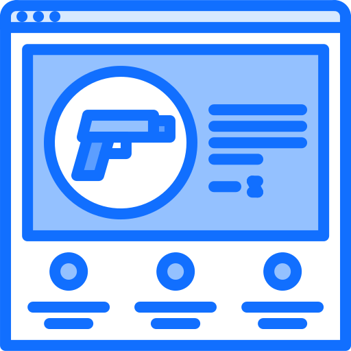 tienda de armas icono gratis