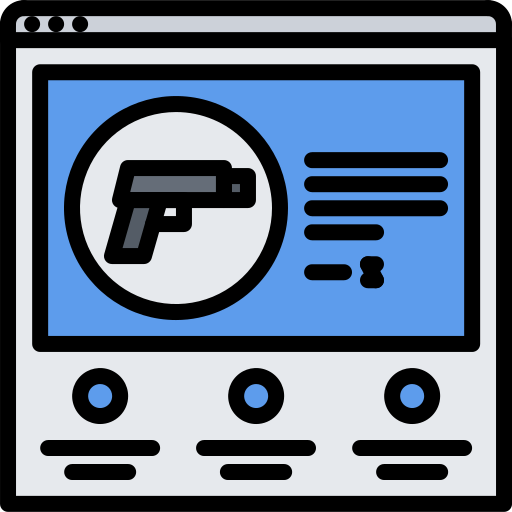 tienda de armas icono gratis