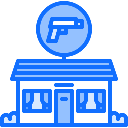 tienda de armas icono gratis