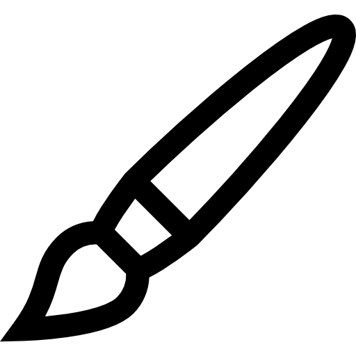 Paint brush Basic Straight Lineal icon