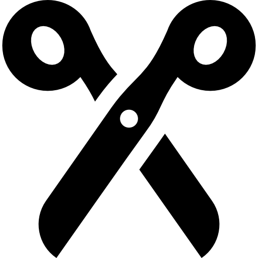 Scissors Basic Straight Filled icon