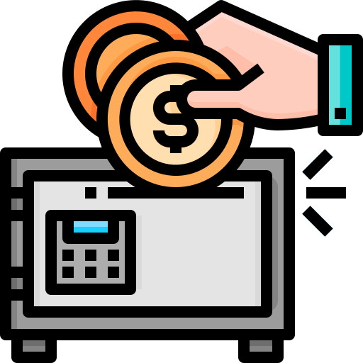 ahorrando dinero icono gratis