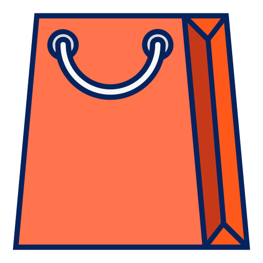 Shopping bag Generic Outline Color icon