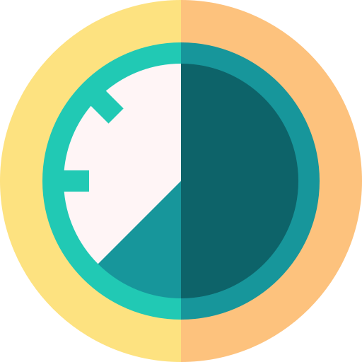 Clock Basic Straight Flat Icon