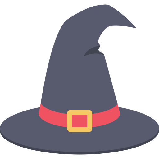 sombrero de bruja icono gratis