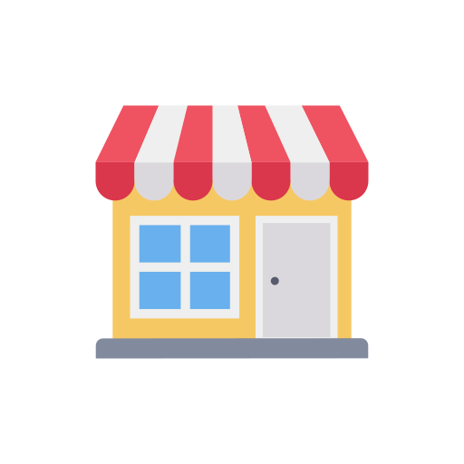 Shopping store Dinosoft Flat icon