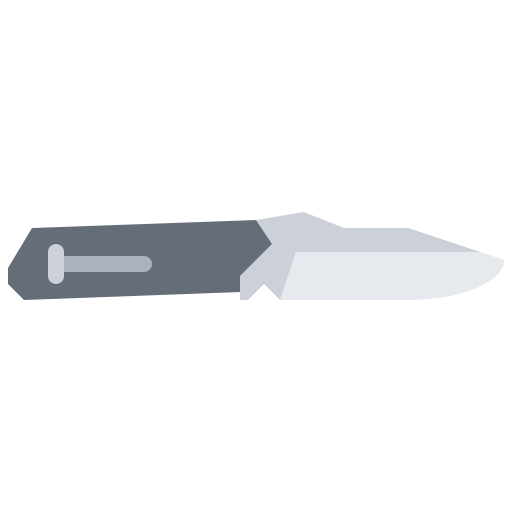 Knife Coloring Flat icon