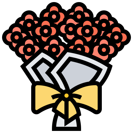 ramo de flores icono gratis