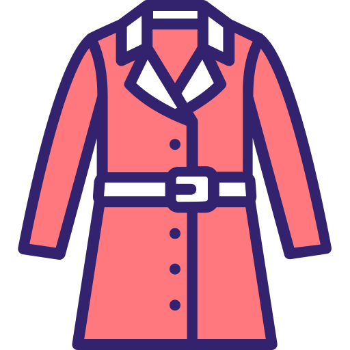 Trench coat Generic Outline Color icon