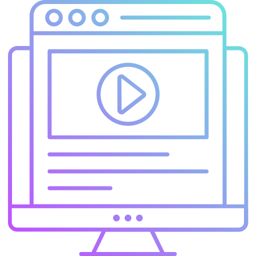 web de videos icono gratis