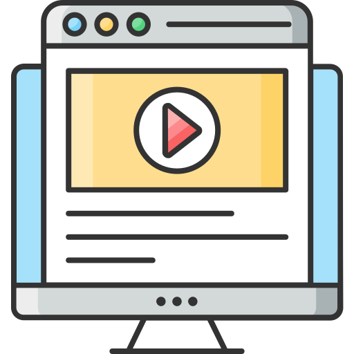 web de videos icono gratis