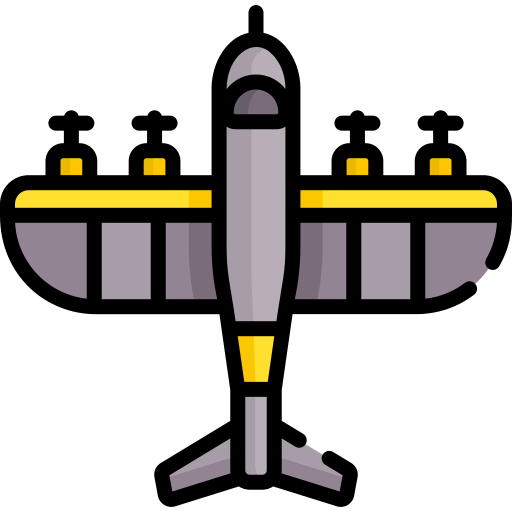 avion de combate icono gratis