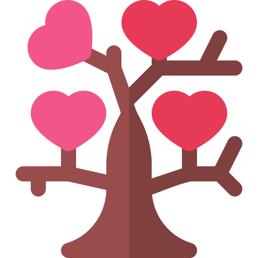 Árbol de amor icono gratis